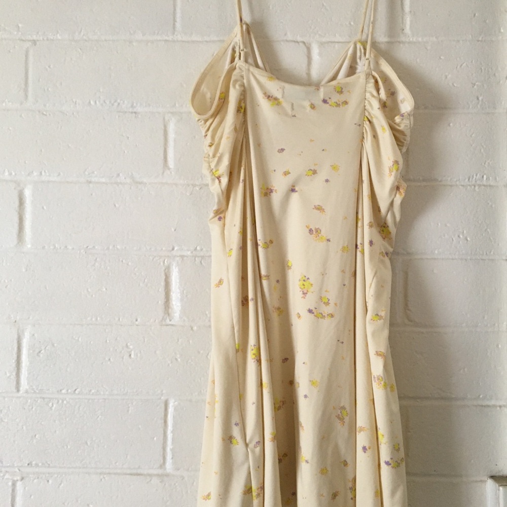 Urban Outfitters Pale Yellow Floral Cream Dress - Picture 10 of 15